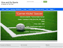 Tablet Screenshot of giveandgosports.com